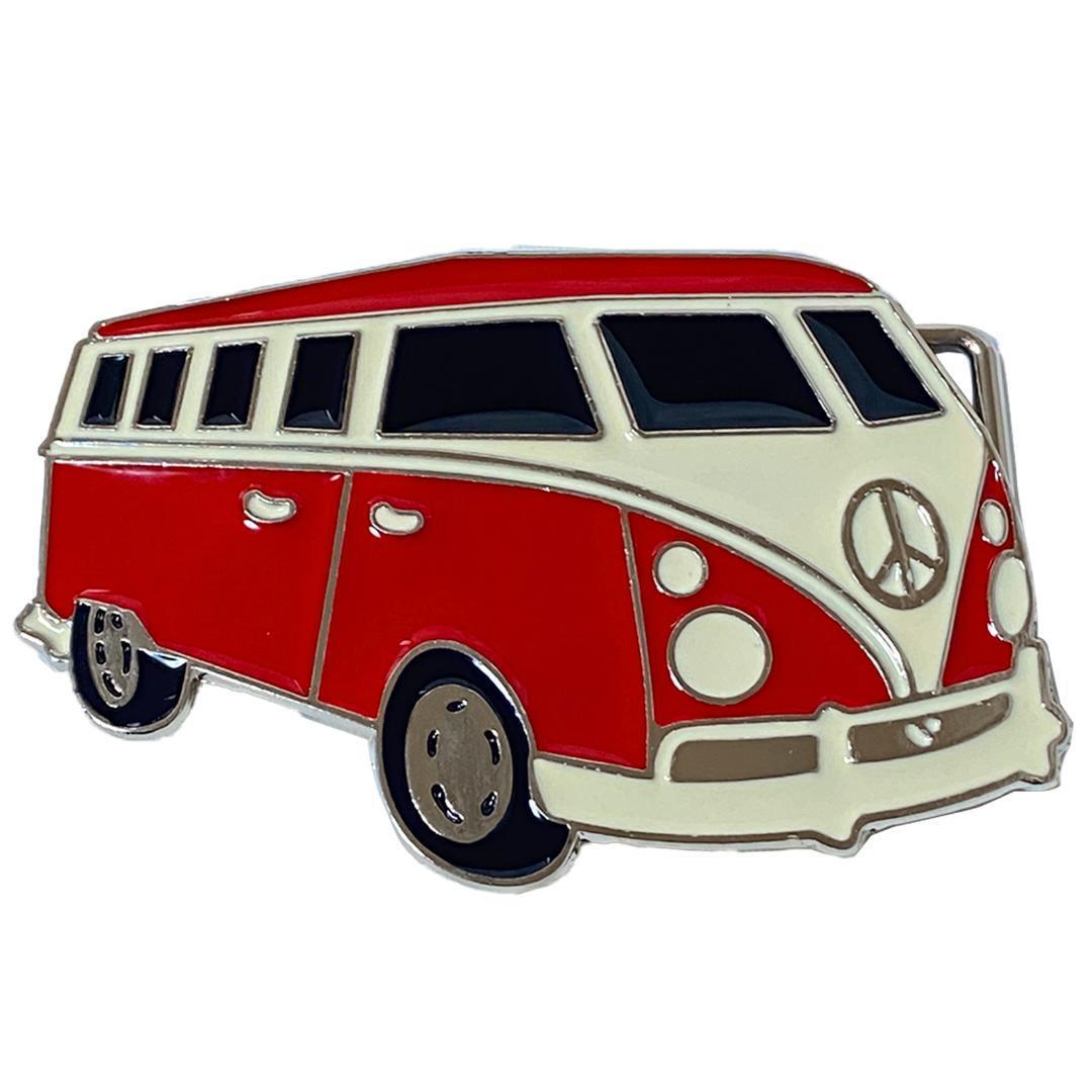 ■匿名配送/送料無料■ ベルトバックル のみ メンズ レディース カジュアル ビジネス VW Camper Van ワーゲンバス 赤の画像5