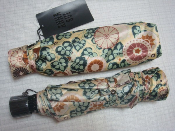 * new goods * Anna Sui / pretty folding umbrella umbrella / flower leaf pattern 