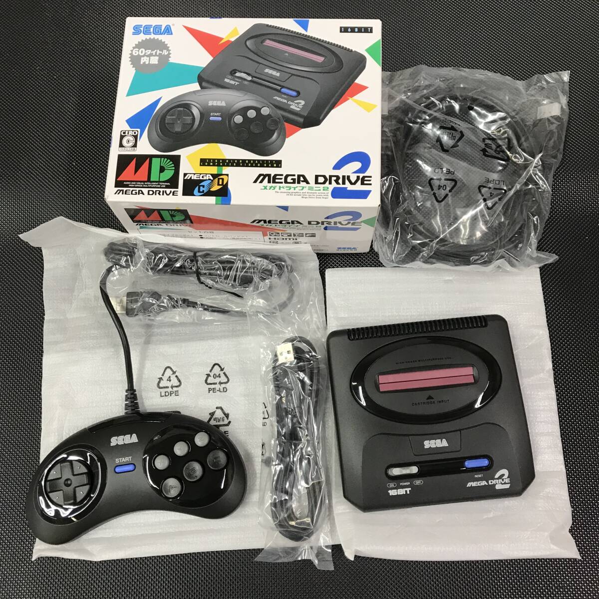 gx197 送料無料！動作品 SEGA セガ MEGA DRIVE2 メガドライブ ミニ2 HAA-2524の画像2