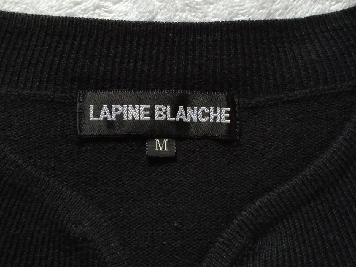 LAPINE BLANCHE ラピーヌ　カーディガン　カシミア15％　Ｍサイズ　長袖　黒　ブラック　_画像3