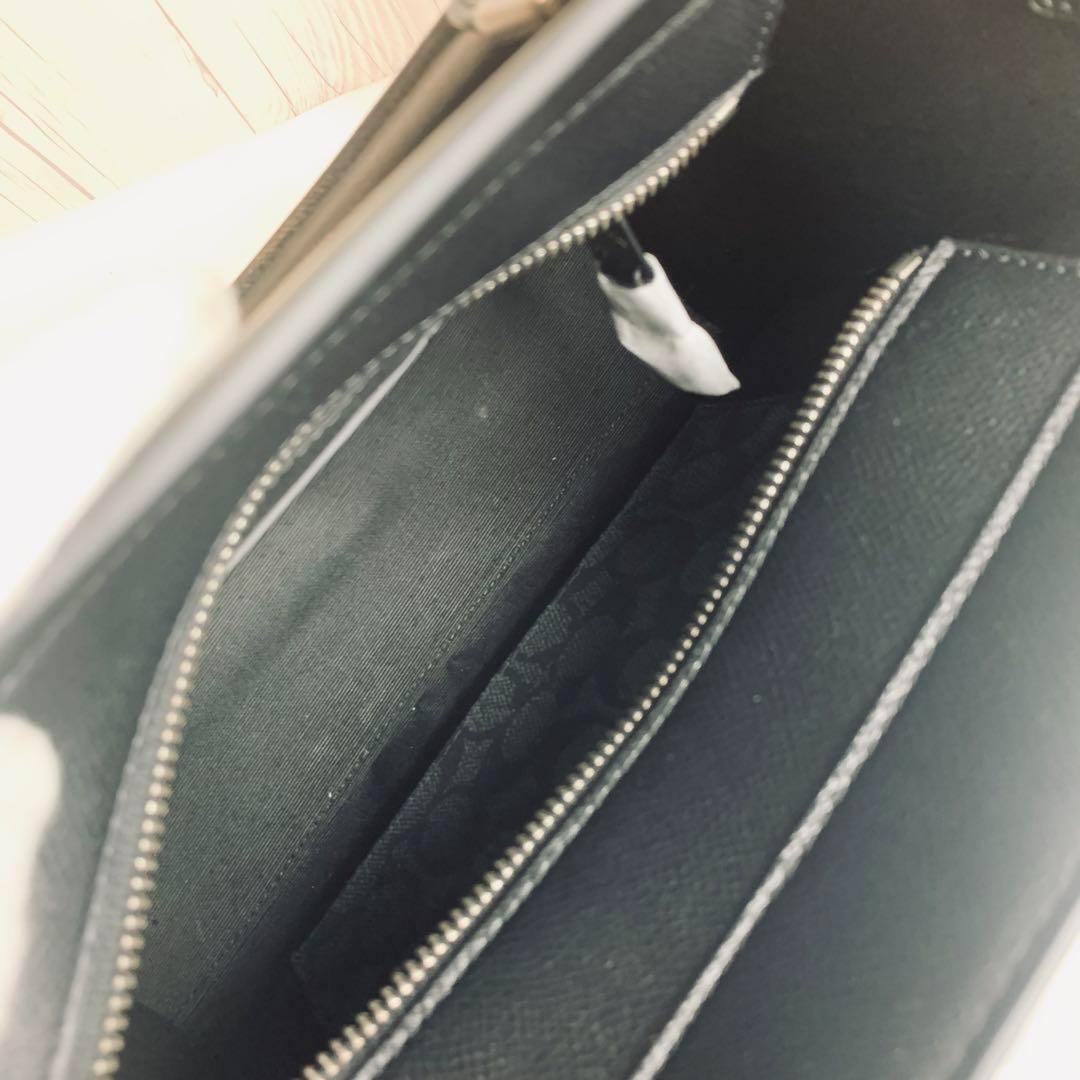 [ new goods ] COACH Coach shoulder bag diagonal .. black leather black 