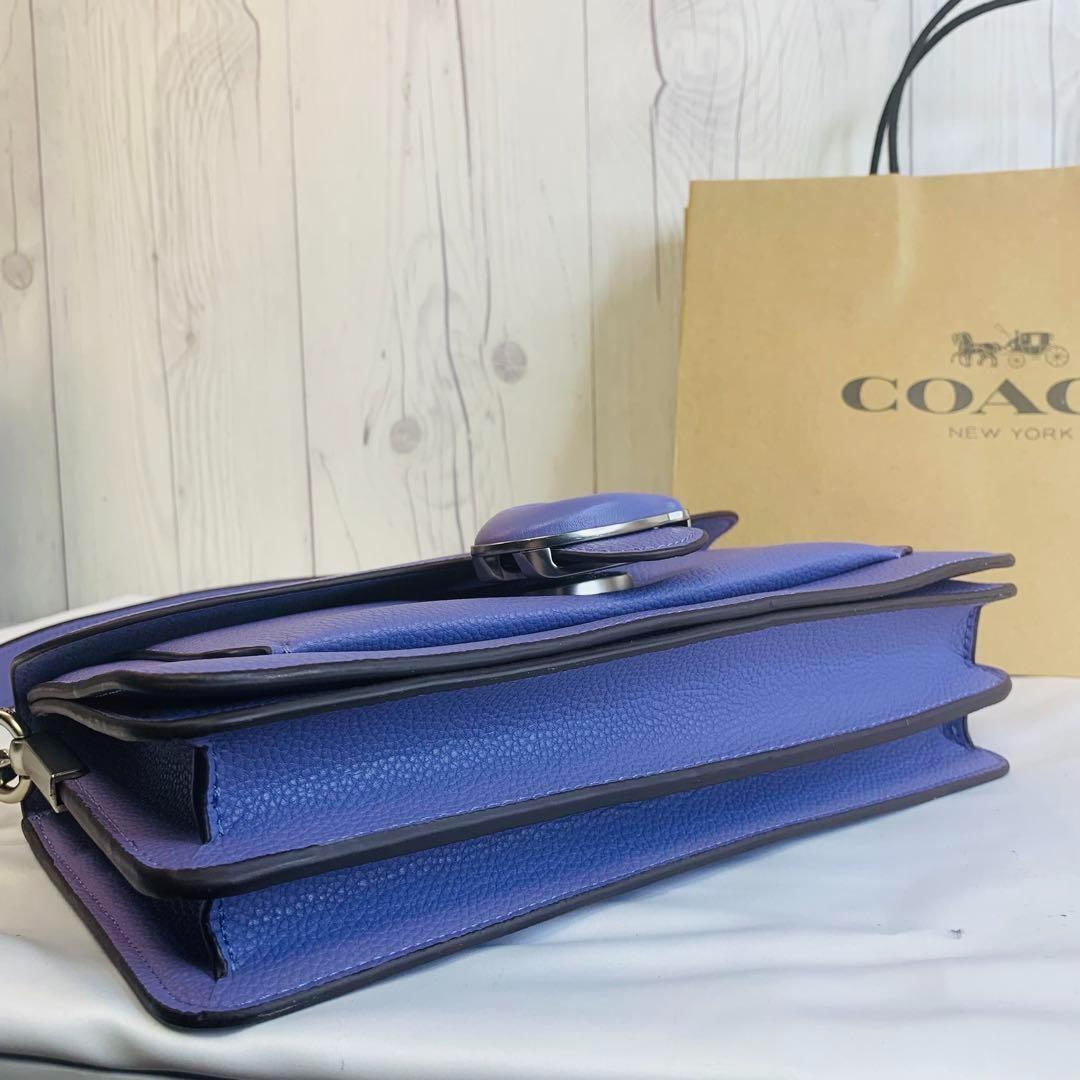 【新品】 COACH コーチ タビー ショルダーバッグ パープル 紫 レザー 斜め掛け ハンドバッグ