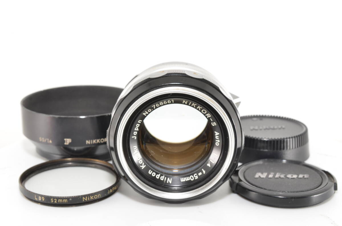 ニコン Nikon Nikkor-S Auto Non Ai 50mm f/1.4 MF 【付属品多数】#2479