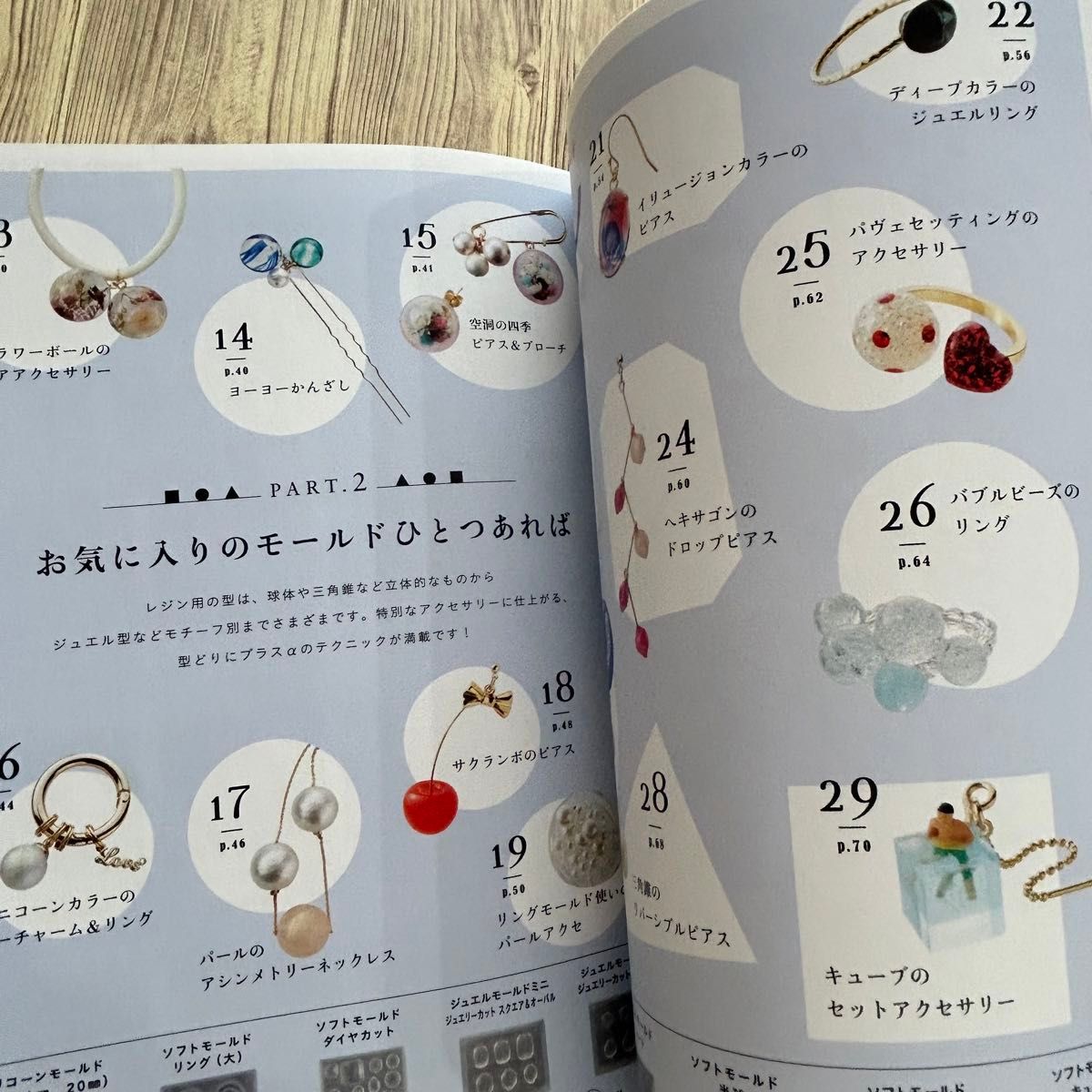 【レジン　魔法のテクニックBOOK】書籍　本　レジンモールド　ハンドメイド　アクセサリー