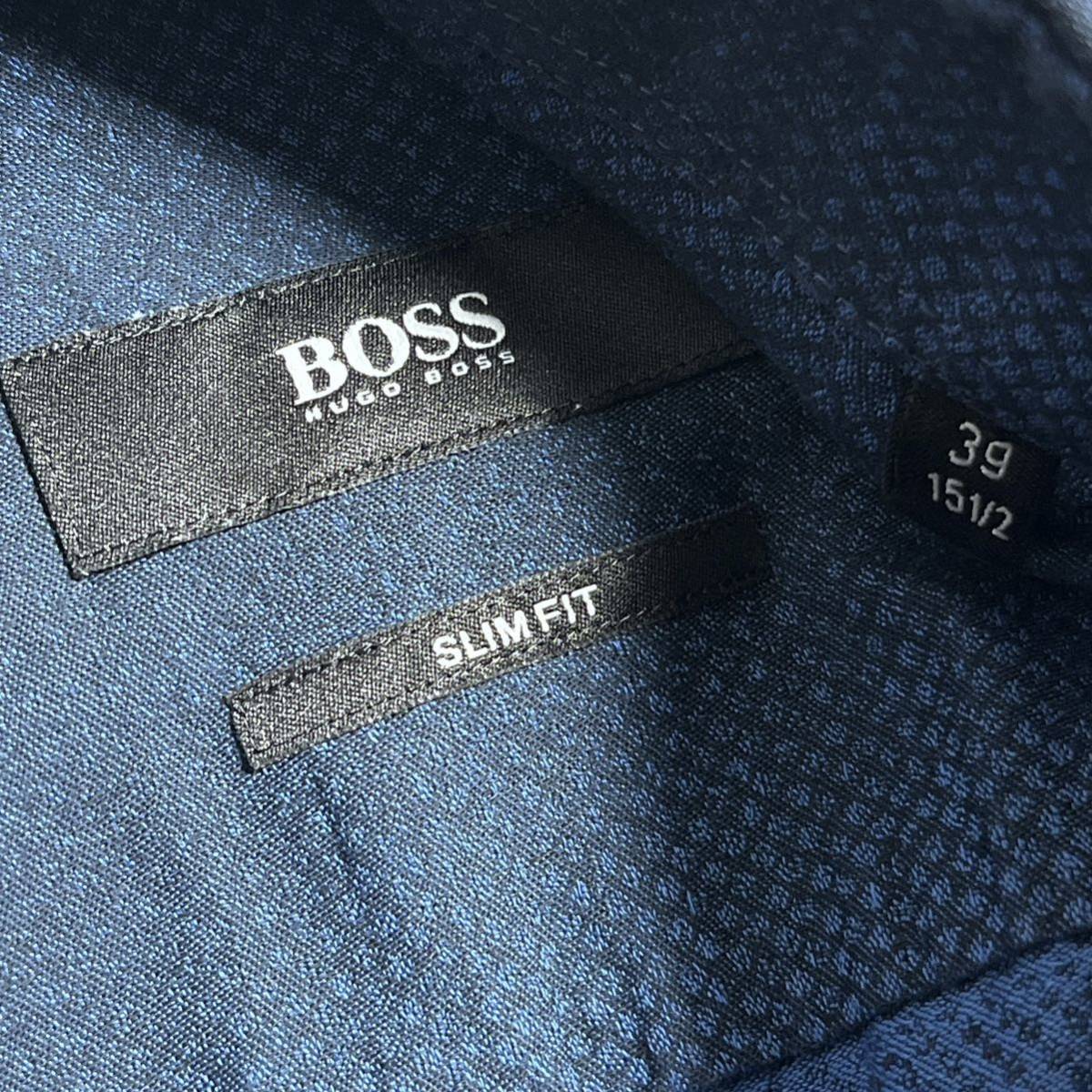 【美品】HUGO BOSS｜ヒューゴボス，CANCLINI｜カンクリーニ，長袖シャツ，オンブレ，シャドーチェック_画像8