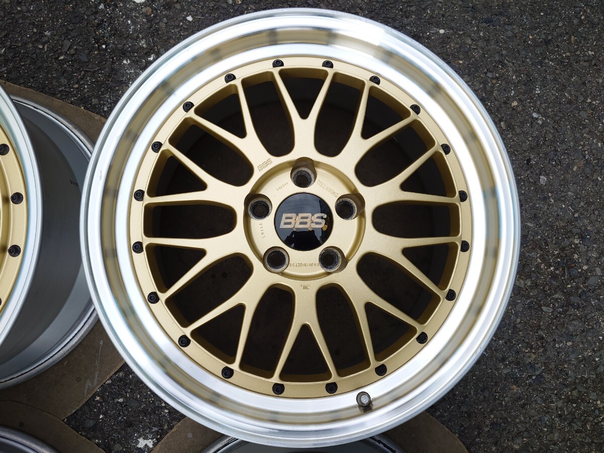 美品 現行品 鍛造 BBS LM GL-SLD ゴールド 18インチ 8.5J+38 LM114 PCD114.3 5穴 4本_画像4