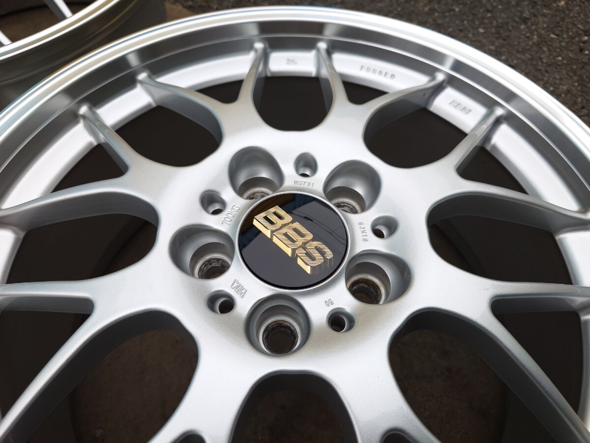 極上 アウディ メルセデス 現行品 鍛造 BBS RG-R DS ダイヤモンドシルバー 18インチ 8J+50 RG791 PCD112 5穴 4本の画像8