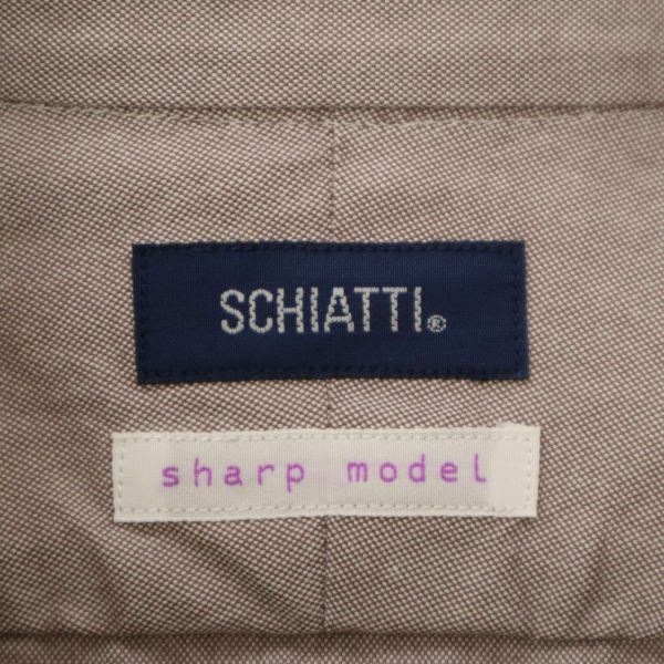 SCHIATTI スキャッティ 通年 長袖 ホリゾンタルカラー★ シャツ Sz.M　メンズ 日本製　C4T02261_3#C_画像5