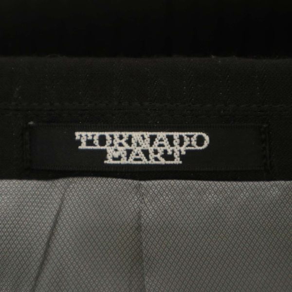 TORNADOMART Tornado Mart через год общий обратная сторона полоса * тонкий tailored jacket Sz.M мужской чёрный сделано в Японии C4T02256_3#O