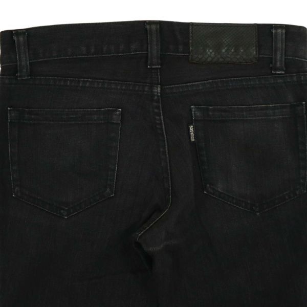 5351 POUR LES HOMMES 5351プールオム 通年 加工★ ストレッチ スキニー デニム パンツ ジーンズ Sz.1　メンズ 日本製 黒　C4B01391_3#R_画像7