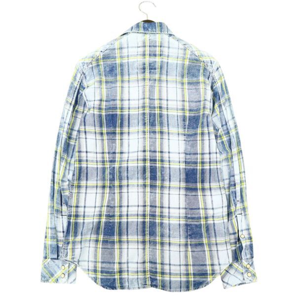 G-STAR RAW ジースター ロウ 通年 【LANDOH SHIRT L/S】 インディゴ 加工 長袖 ワーク チェック シャツ Sz.XS　メンズ　C4T02465_3#C_画像5