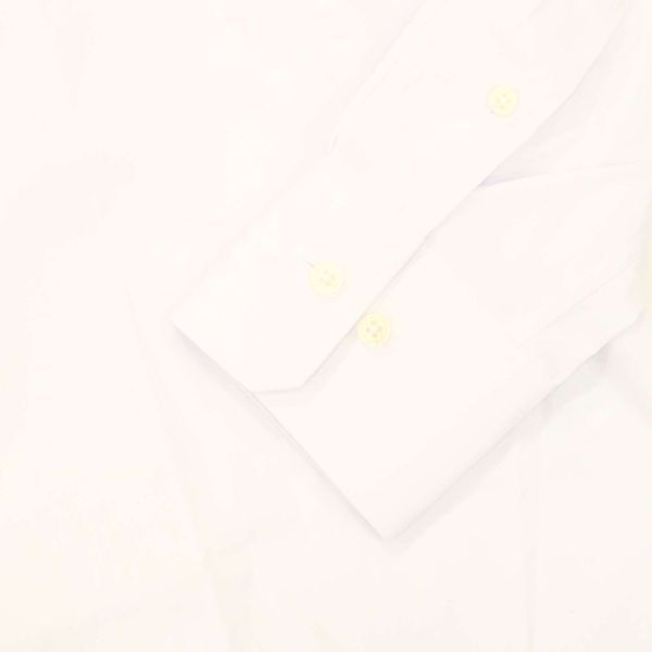 【新品 未使用】 THE SUIT COMPANY スーツカンパニー 通年 長袖 ストレッチ シャツ ワイシャツ Sz.L　メンズ 白 ビジカジ　C4T02542_3#C_画像3