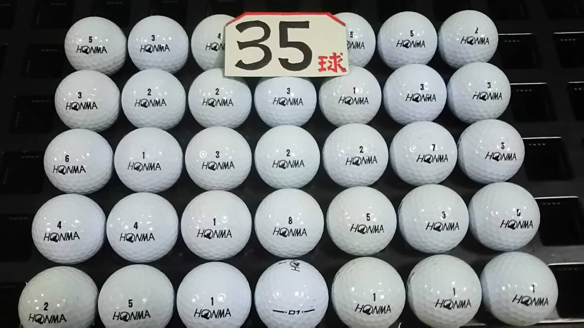 9795　A　本間ゴルフ　HONMA（D1）　ホワイト（マーカー無し）　35球_画像1