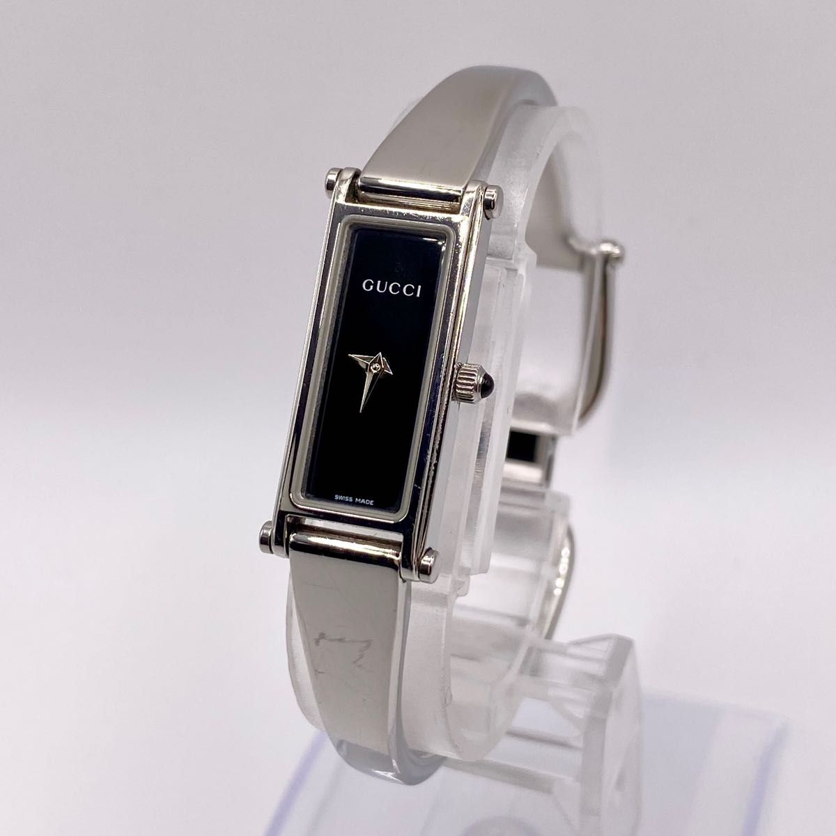 GUCCI グッチ QZ 箱付きスクエア 1500L黒文字盤 レディース GUCCI グッチ QZ 箱付きスクエア 1500L黒文字盤 レディース