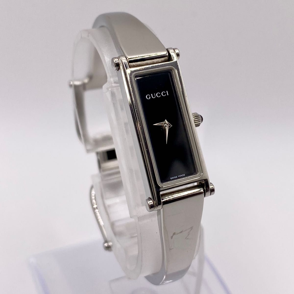 GUCCI グッチ QZ 箱付きスクエア 1500L黒文字盤 レディース GUCCI グッチ QZ 箱付きスクエア 1500L黒文字盤 レディース