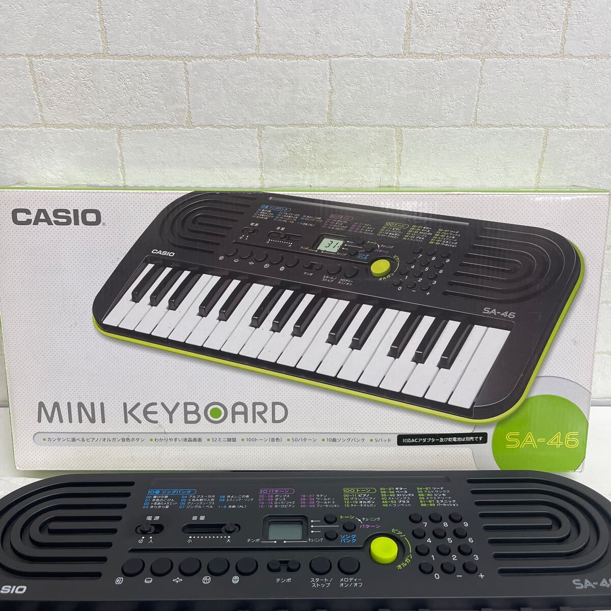 Y308 34. CASIO カシオ　電子キーボード　32ミニ鍵盤　ミニキーボード　SA-46　元箱付き 電池動作確認済み_画像7