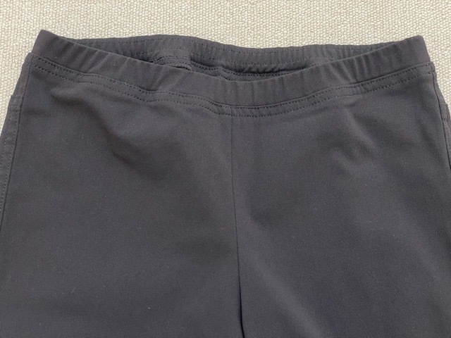 (J01411) 49 avenue Junko Shimada 49AV. junko shimada nylon waist rubber stretch pants 36 charcoal gray series 