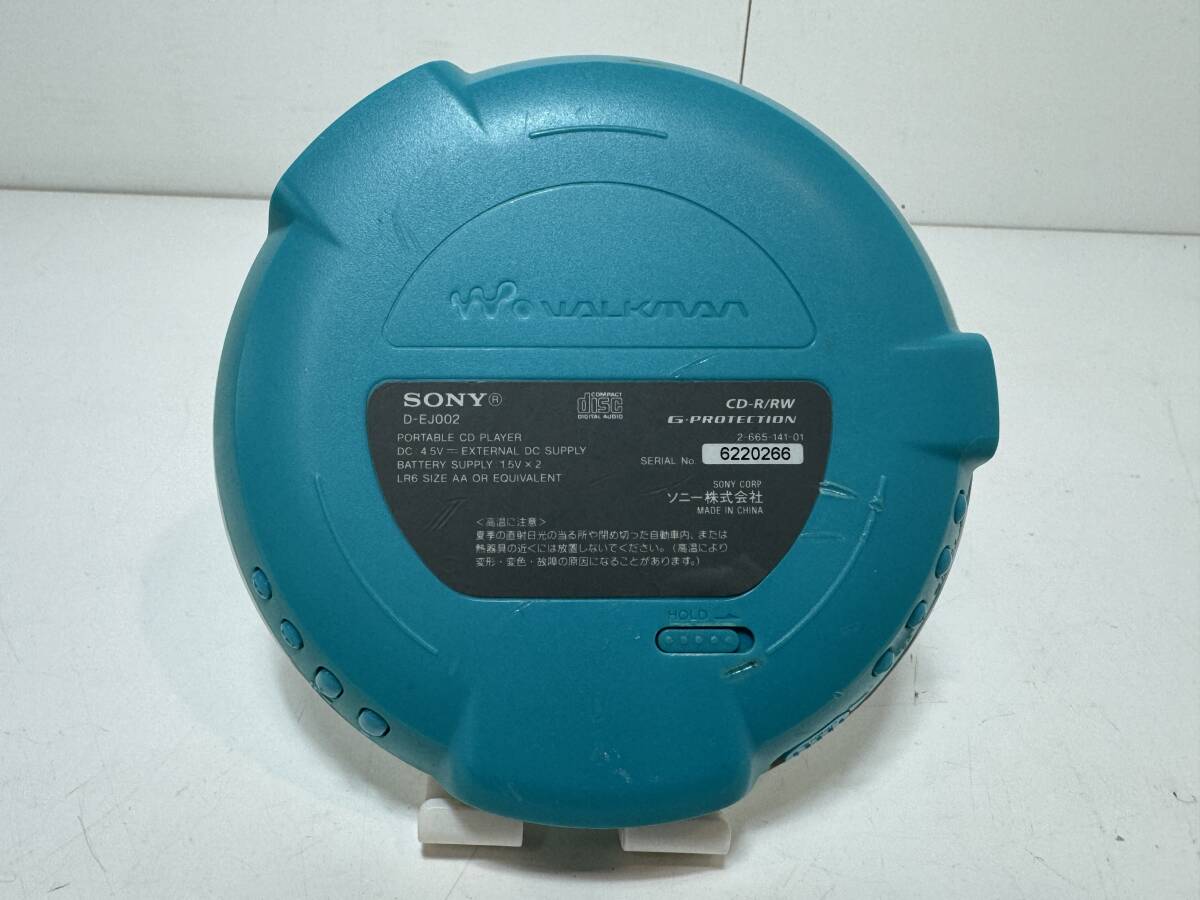 コンパクト SONY D-EJ002 WALKMAN ポータブルCDプレーヤー リモコン付き ソニー ウォークマン 動作確認済みの画像4