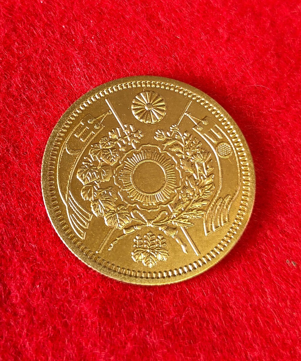 ^ two 10 jpy gold coin Meiji three year old coin money through . antique antique 20 jpy gold coin Meiji 3 year 