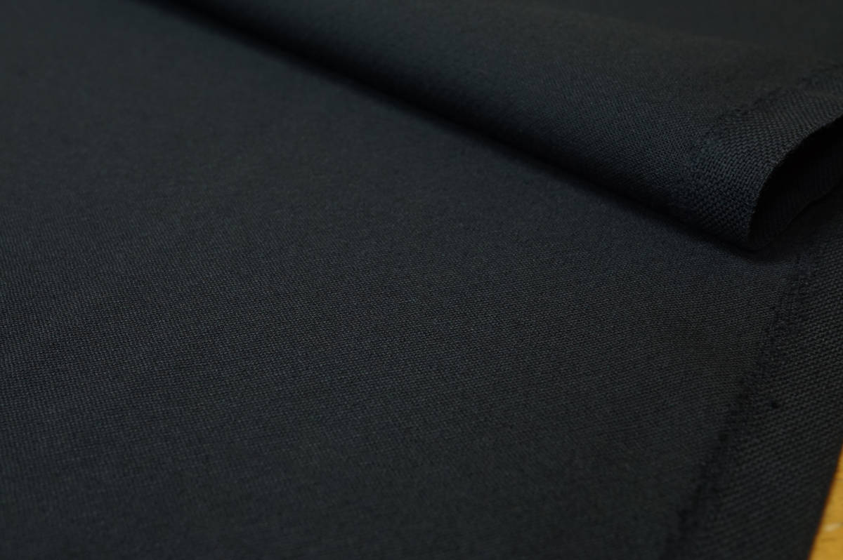 さらさら二重織ウール中厚～微薄しなやかソフト黒長3ｍ巾150㎝ セットアップ フォーマル ワンピース プルオーバー スカート パンツ_画像3