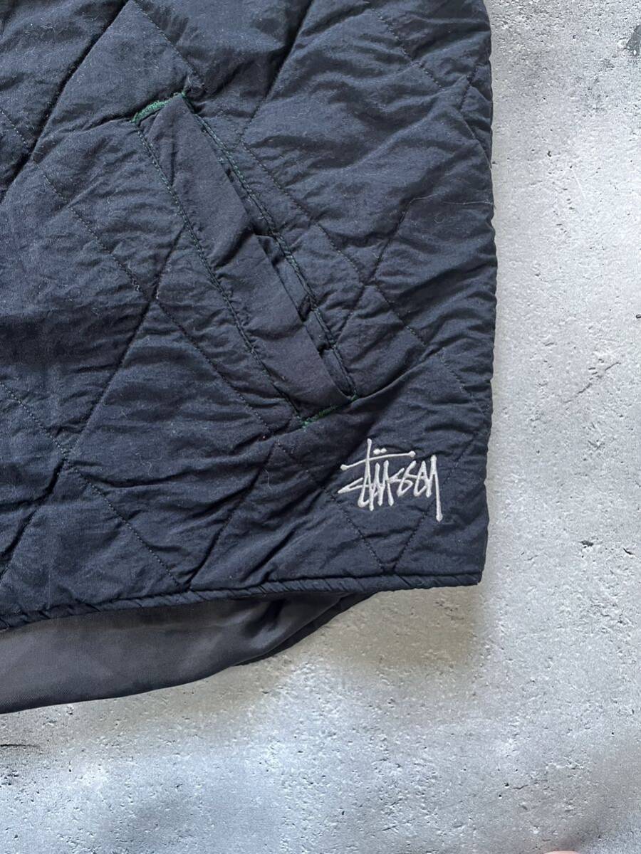 old stussy 90s ベスト　キルティング　アメリカ製　USA製_画像4