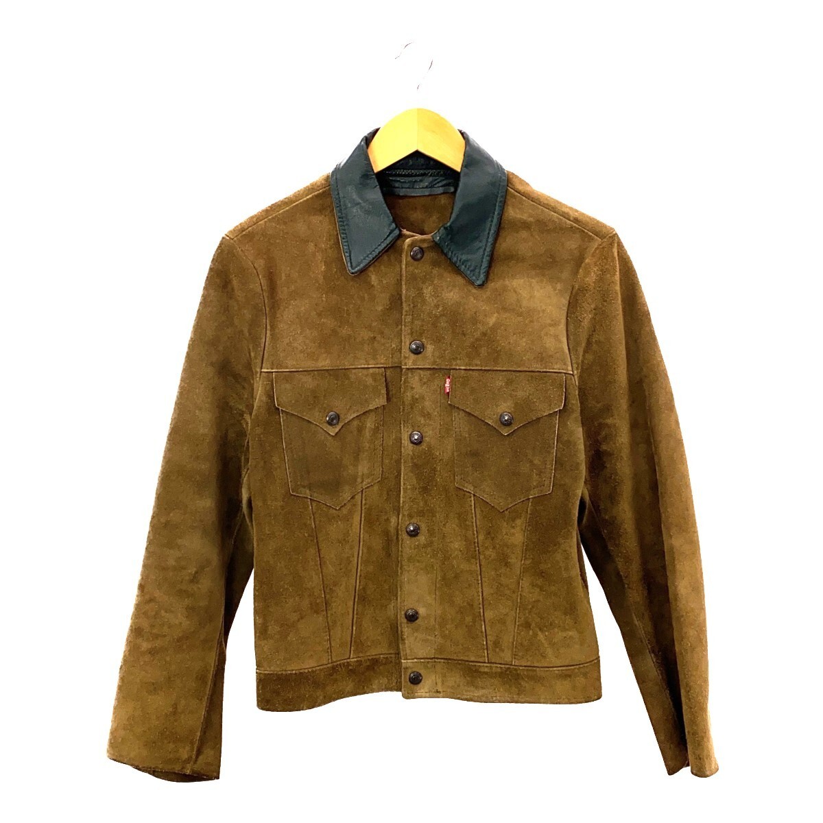 WAREHOUSE ウエアハウス 3RDショートホーンレザージャケット スエード スウェード 38 M ブラウンカーキ WESTERN WEAR_画像1