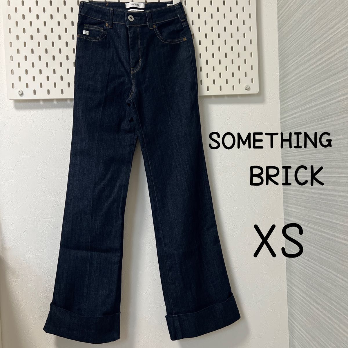 レディースデニム　SOMETHING BRICK XS サムシング　フレア　 ジーンズ デニムパンツ　古着　EDWIN 