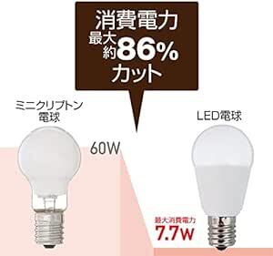 スタイルド LED電球 6個セット E17 電球色 60W形相当 調光器対応 ミニクリプトン形 広配光タイプ 密閉器具対応 HA6の画像4