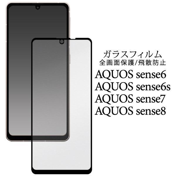 AQUOS sense8 SH-54D/SHG11 液晶保護ガラスフィルム_画像1