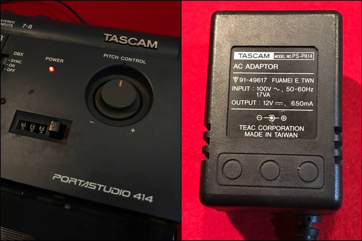 A7450●マルチトラックレコーダー【TASCAM PORTASTUDIO 414】カセットミキサー ミキシング レコーダー 通電のみ確認済 キズ汚れなどあり_画像10