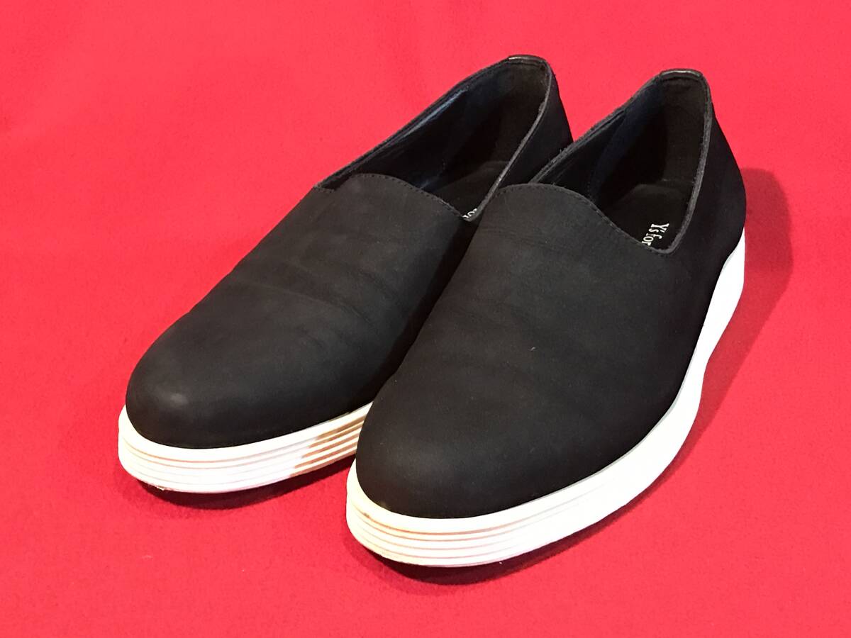 A7563●靴 スニーカー 革靴【Y's for men ヨウジヤマモト】黒 スエード サイズは26センチくらい(ソールの長さ約28.5㎝) MADE IN JAPAN_画像2