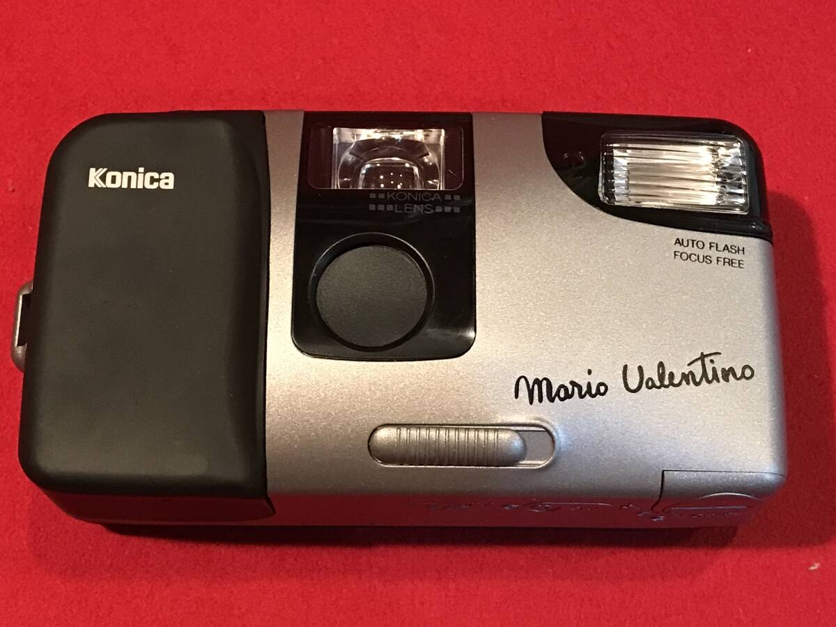 A7570●フィルムカメラ【コニカ/Mario Valentino】MV-2000 バッテリーは付属しません 約12.5×6.5×4.8㎝ 未使用長期保管品_画像3