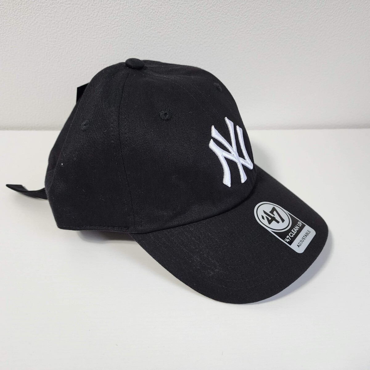 【未使用】MLB メジャーリーグ キャップ 帽子 47BRAND ニューヨーク ヤンキー CAP調整可能　フリーサイズ　ブラック 黒_画像3