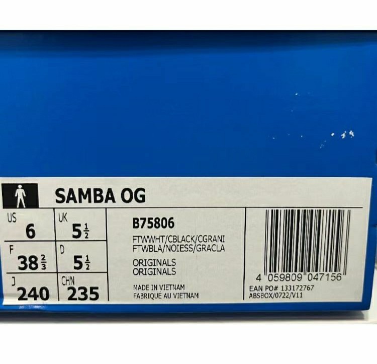 【新品】24cm adidas SAMBA OGアディダス サンバ オージーホワイト_画像10