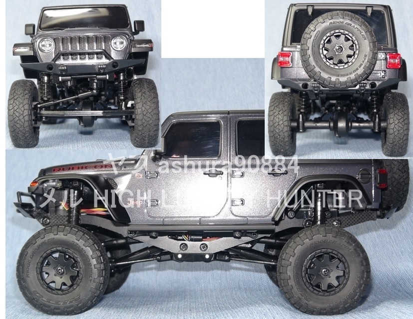 3DプリンタPLA+ ミニッツ 4×4 ジープラングラー用 ボディ5mmリフトアップ 京商 Kyosho Mini Z 4x4 Jeep Wrangler_完成参考