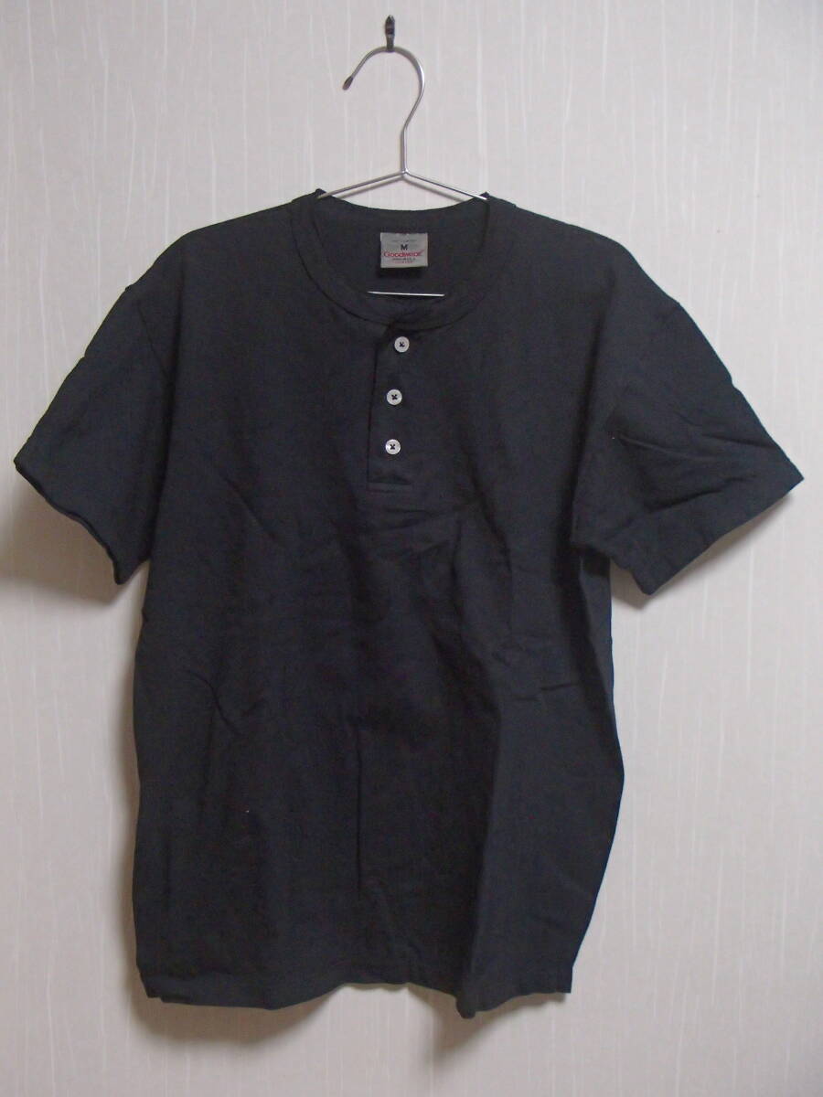 ▲▽2枚セット 良品 Goodwear Good wear GOODWEAR ヘンリーネック 半袖 ショートスリーブ Ｔシャツ サイズＭ ＭADE IN USA△▼_画像1