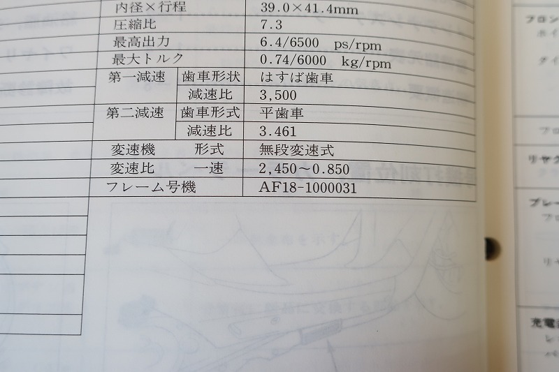 即決！ディオ/サービスマニュアル/AF18-100-/DIO/検索(オーナーズ・取扱説明書・カスタム・レストア・メンテナンス)/102_画像3