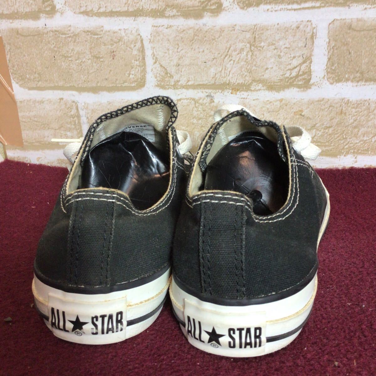 【売り切り!送料無料!】A-353 converse ALL STAR!キャンパススニーカー!黒!ブラック!26.5cm!定番!通勤通学!未使用に近い!の画像5