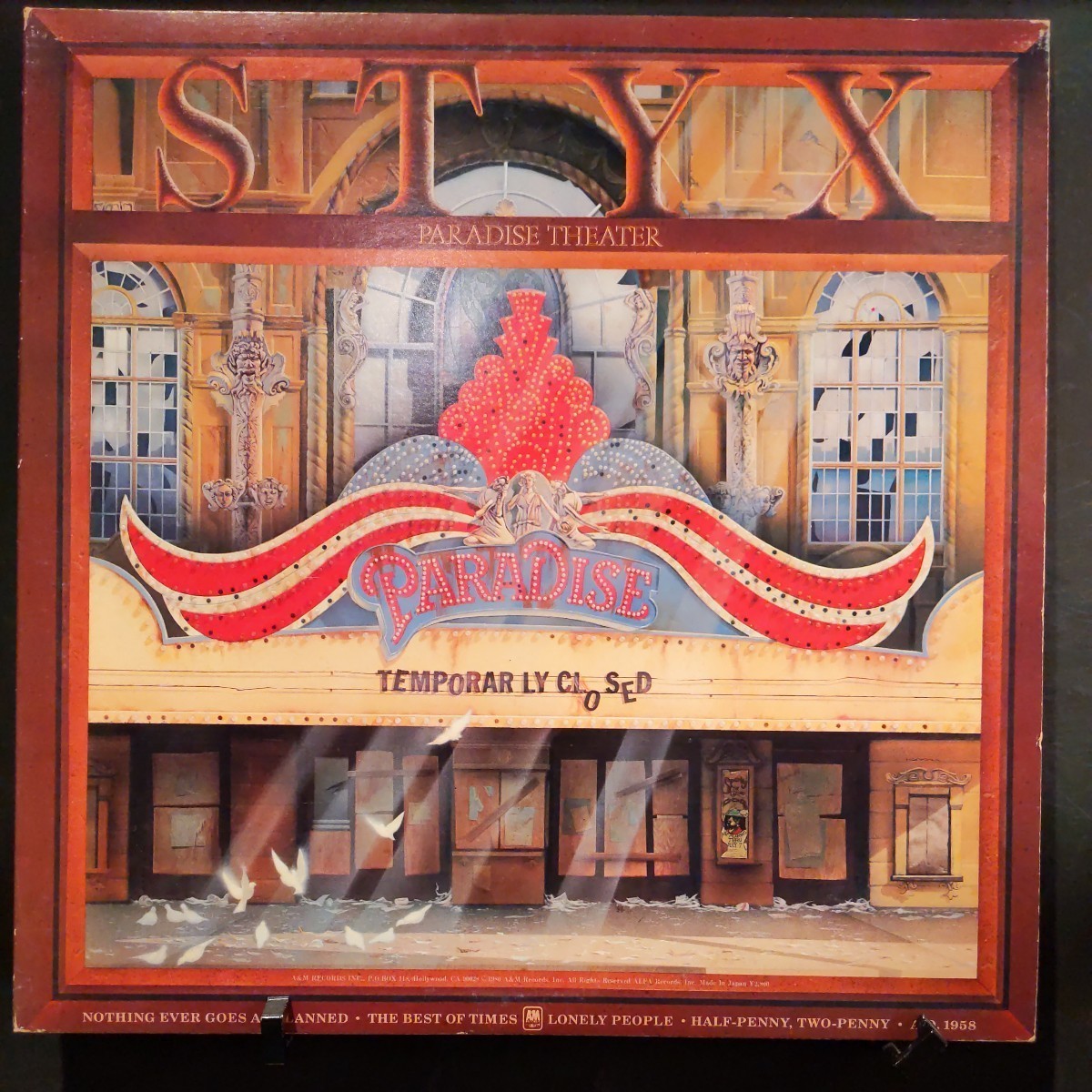 スティックス Styx LPレコード パラダイス・シアター Paradise Theatre 国内盤 レーザーエッチング盤_画像2