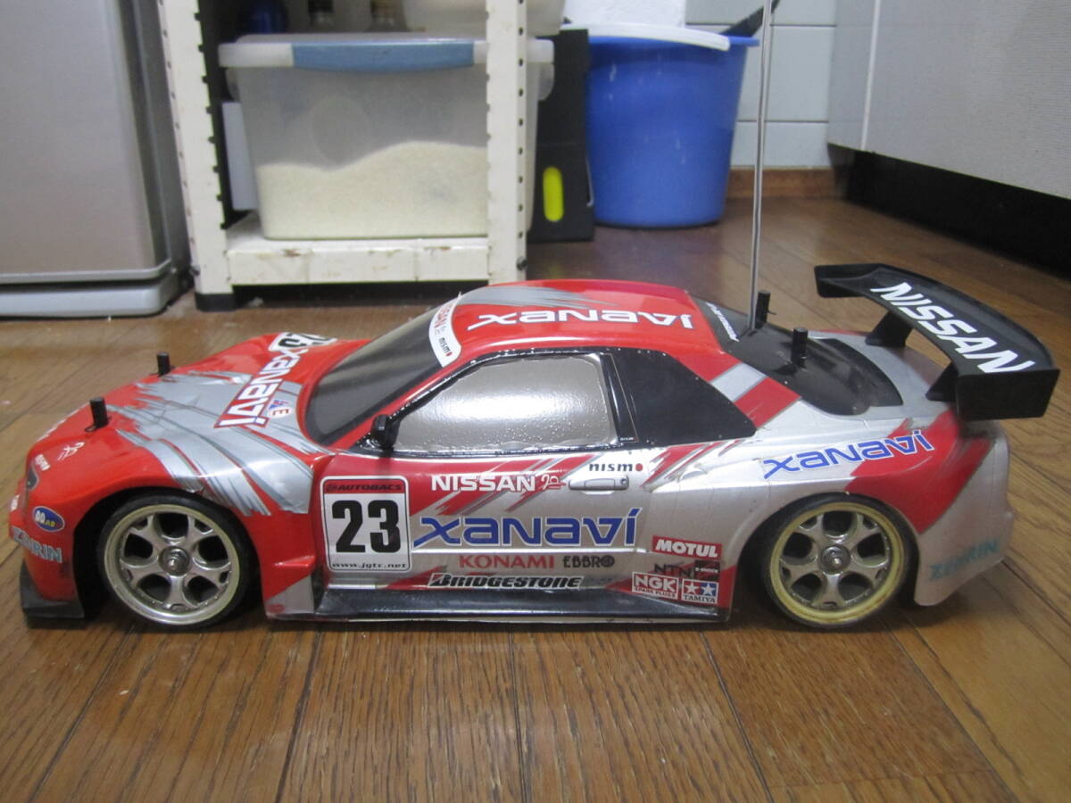 すぐ遊べる全部セット 1/10 ザナヴィ ニスモ GT-R R34 TAMIYA EP R/C レアシャーシ TB-02 カスタム Nissan Skyline NISMO Xanavi 大人気