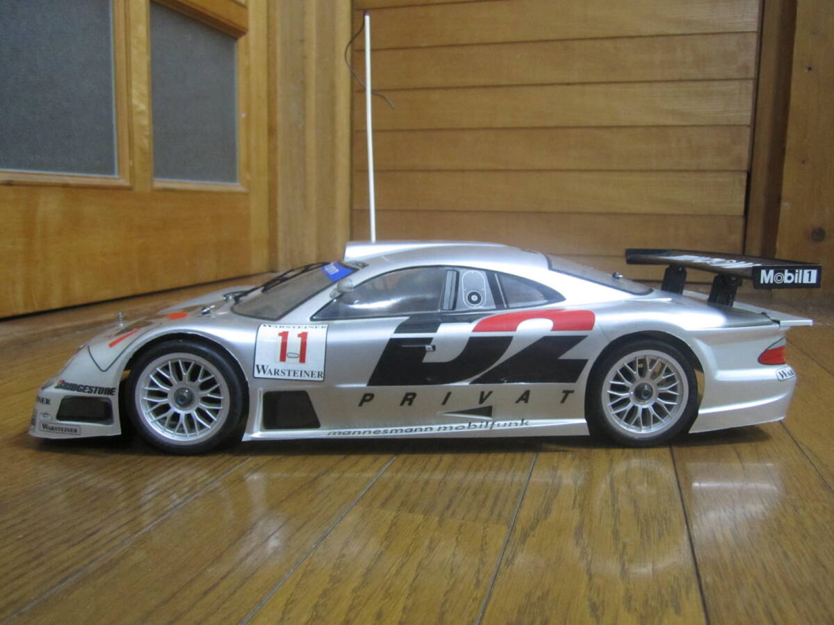 すぐに走行可能 1/10 1997 メルセデスベンツ CLK-GTR 京商 ピュアテン GP スパイダー MK II 極上品 屋外走行無 KYOSHO ENGINE R/C 廃版レア