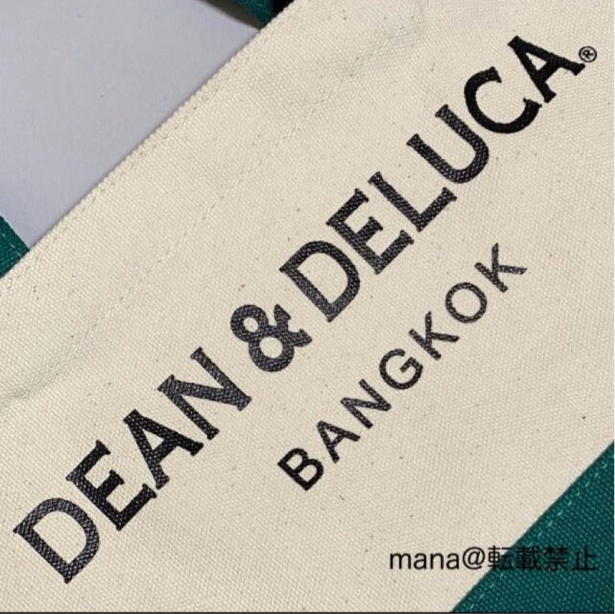 DEAN&DELUCA トートバッグ ディーン&デルーカ ディーンアンドデルーカ ミニトート バンコク限定 Sサイズ　グリーン