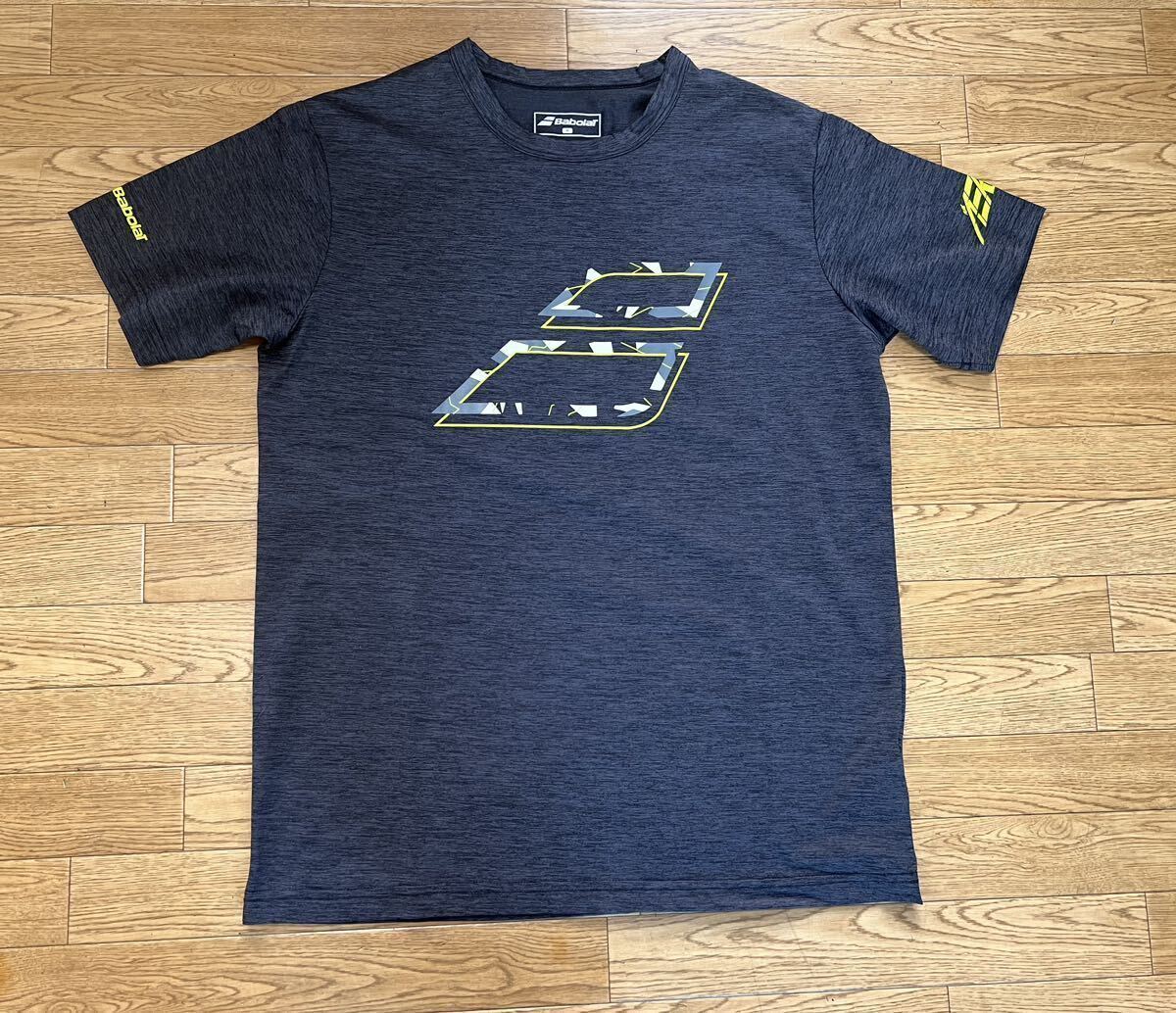 【送料込】BABOLAT バボラ メンズTシャツ L ダークグレー BUP2565C_画像1