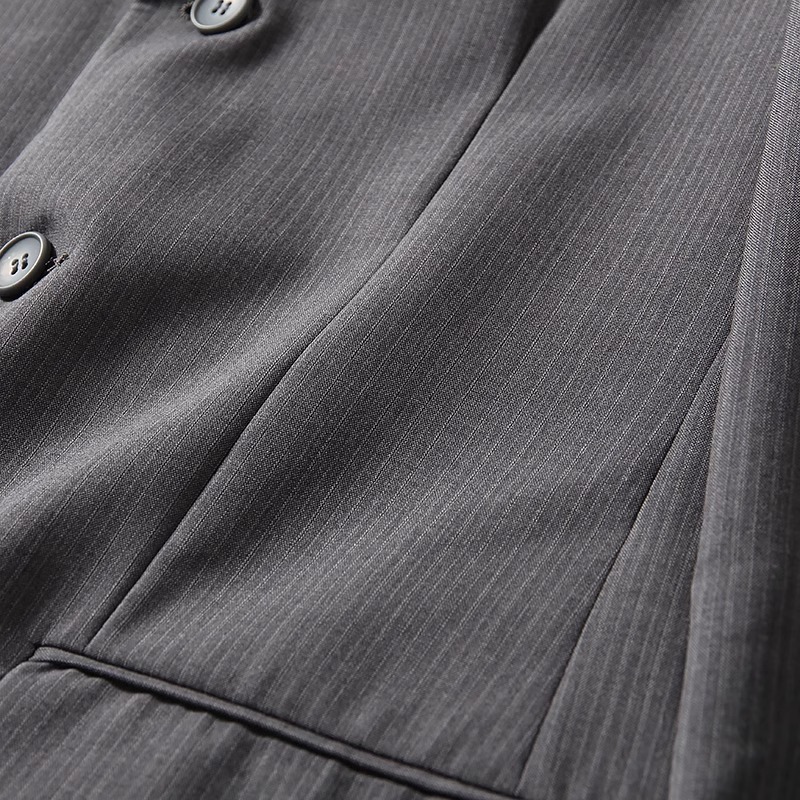 H1035-M■グレー/新品 メンズ スーツ ジャケット 高級感 縦縞 春夏 アウター 通勤 テーラードジャケット カジュアル おしゃれ ブレザー _画像5