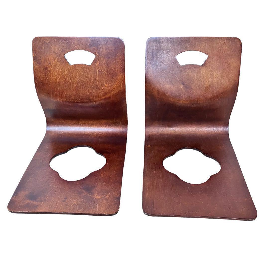 HIKARI　光製作所　4脚 セット　木製座椅子　曲木　和風　旅館　和モダン_画像2