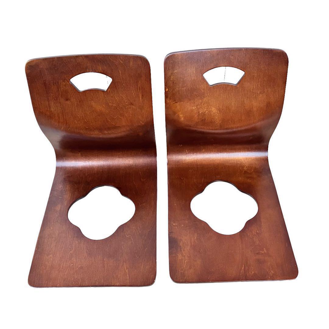HIKARI　光製作所　4脚 セット　木製座椅子　曲木　和風　旅館　和モダン_画像8