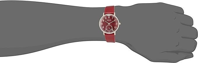[ADEXE] 腕時計 クォーツ スモールセコンド付 2043C-T02 正規輸入品 レッド ①
