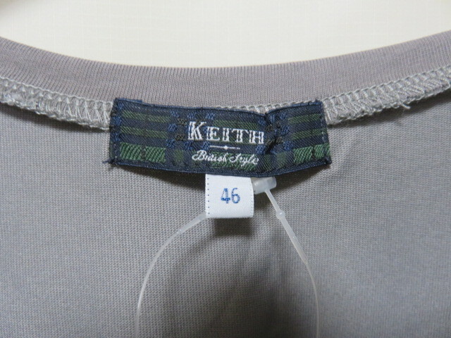 新品タグ付き KEITH プレーティング天竺カットソー サイズ「L46」 ブルー ネイビー グレー ３枚セット 半袖 フレンチスリーブの画像5