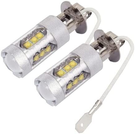 1円~ H3 H3a LED 12V 24V 兼用 80W フォグランプ 2個 フォグライト 爆光 高輝度 LED バルブ ホワイト 6000k トラック 4aの画像1