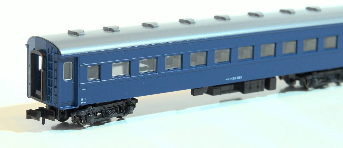 【G42C79】KATO「No.5128-4 オハフ33ブルー 戦後形」ケースなし 国鉄オハ35系客車 中古Nゲージ ジャンクの画像8